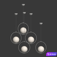 Suspension Pendant light Brass PL372 3D Model Vray, Corona