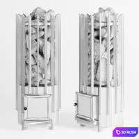 Furnace for bath HELO ROCHER WOOD L SL 3D Model Corona