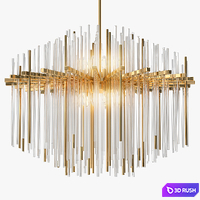 Wired Custom Lighting Strauss Chandelier 3D Model