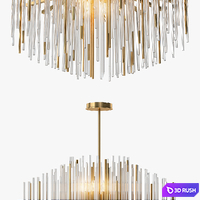 Wired Custom Lighting Strauss Chandelier 3D Model Vray
