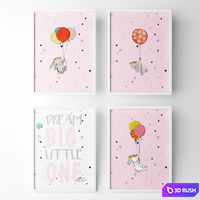 Posters for children's room - rabbit 3D Model Vray