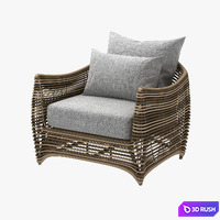 Artefacto st bart outdoor lounge wicked chair 3D Model Vray