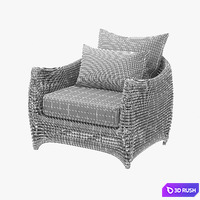 Artefacto st bart outdoor lounge wicked chair 3D Model Vray
