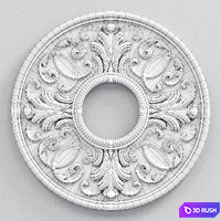 Fretwork for the ceiling 06 3D Model Corona