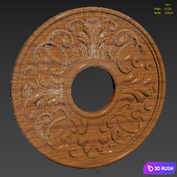 Fretwork for the ceiling 06 3D Model Corona