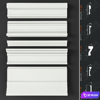 Set of moldings and skirting boards Europlast_5 3D Model Vray