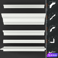 Set of cornices Europlast_17 3D Model Vray