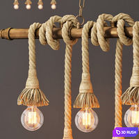 Rope pendant 3D Model Vray