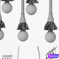 Rope pendant 3D Model Vray