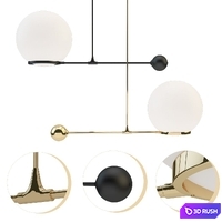 O&amp;G Contrapesso 8" globe led pendant 3D Model Vray