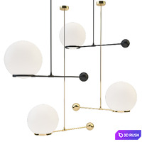 O&amp;G Contrapesso 8" globe led pendant 3D Model Vray