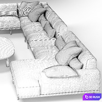 Argo sofa - Porada 3D Model Vray