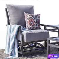 Canyon metal furniture set 3D Model Corona