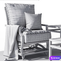 Canyon metal furniture set 3D Model Corona
