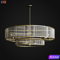 Marais Round Chandelier 72 Restoration Hardware 3D Model Vray, Corona