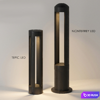 Street lamps TEPIC LED and MONTERREY LED from NOWODVORSKI 3D Model Corona