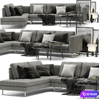 BoConcept Indivi Sofa B 3D Model Vray