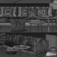 BoConcept Indivi Sofa B 3D Model Vray