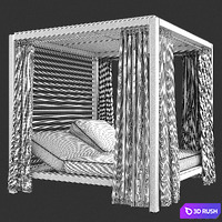 Garden bed Varaschin Bivacco Gazebo 3D Model Vray, Corona