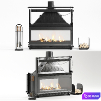 Fireplace RADIANTE 1200 3D Model Corona