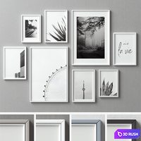 Picture Frames Set-95 3D Model Vray