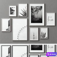 Picture Frames Set-95 3D Model Vray