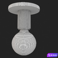 RH Utilitaire Socket Flushmount Brass 3D Model Corona