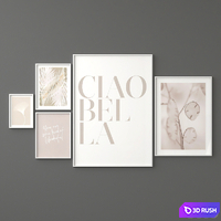 Poster Set "Ciao Bella" 3D Model Vray, Corona