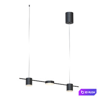 Loft Industry Modern - Brass Button Line- LED7 3D Model Vray, Corona