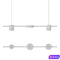 Loft Industry Modern - Brass Button Line- LED7 3D Model Vray, Corona