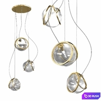 Terzani pug pendant light 3d model 3D Model Vray