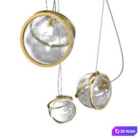 Terzani pug pendant light 3d model 3D Model Vray