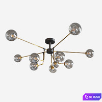 Chandelier Lampatron Agira - 6/8/10 lamps 3D Model Corona