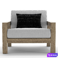 RH Outdoor Bonaire armchair 3D Model Vray