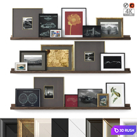Posters On The Shelves 04 3D Model Vray, Corona