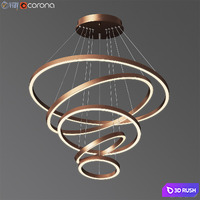 Multi Light Ring Led Pendant Light 3D Model Vray, Corona
