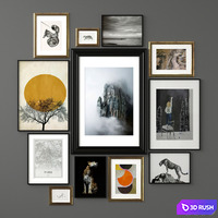 Mixed Poster Set 26 3D Model Vray, Corona