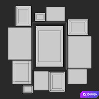 Mixed Poster Set 26 3D Model Vray, Corona