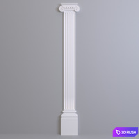 Pilaster Europlast. Capital: 1.21.006, Barrel: 1.22.200, Base: 1.23.200 3D Model Corona