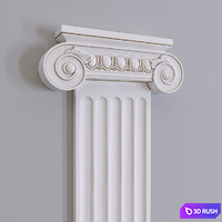 Pilaster Europlast. Capital: 1.21.006, Barrel: 1.22.200, Base: 1.23.200 3D Model Corona