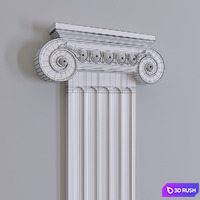 Pilaster Europlast. Capital: 1.21.006, Barrel: 1.22.200, Base: 1.23.200 3D Model Corona