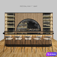 Restaurant bar 6 3D Model Vray