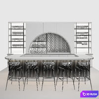 Restaurant bar 6 3D Model Vray