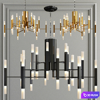 Nordic Postmodern LED Chandelier 3D Model Vray