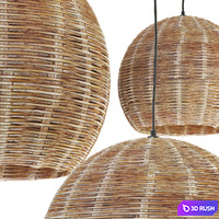 Chandeliers rottan set 5 3D Model Vray