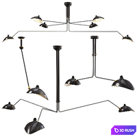 Four Exclusive Chandelier Collection_25 Serge Mouille 3D Model Vray