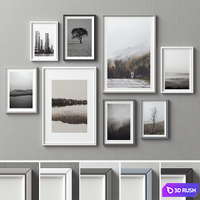 Picture Frames Set-114 3D Model Vray