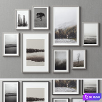 Picture Frames Set-114 3D Model Vray