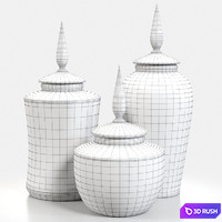 Decor vases 3D Model Corona