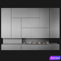 Fireplace and firewood 6 3D Model Vray, Corona
